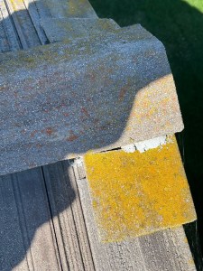 Moss covered shingle